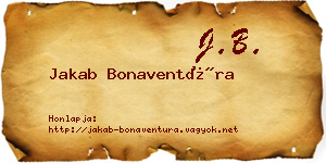 Jakab Bonaventúra névjegykártya